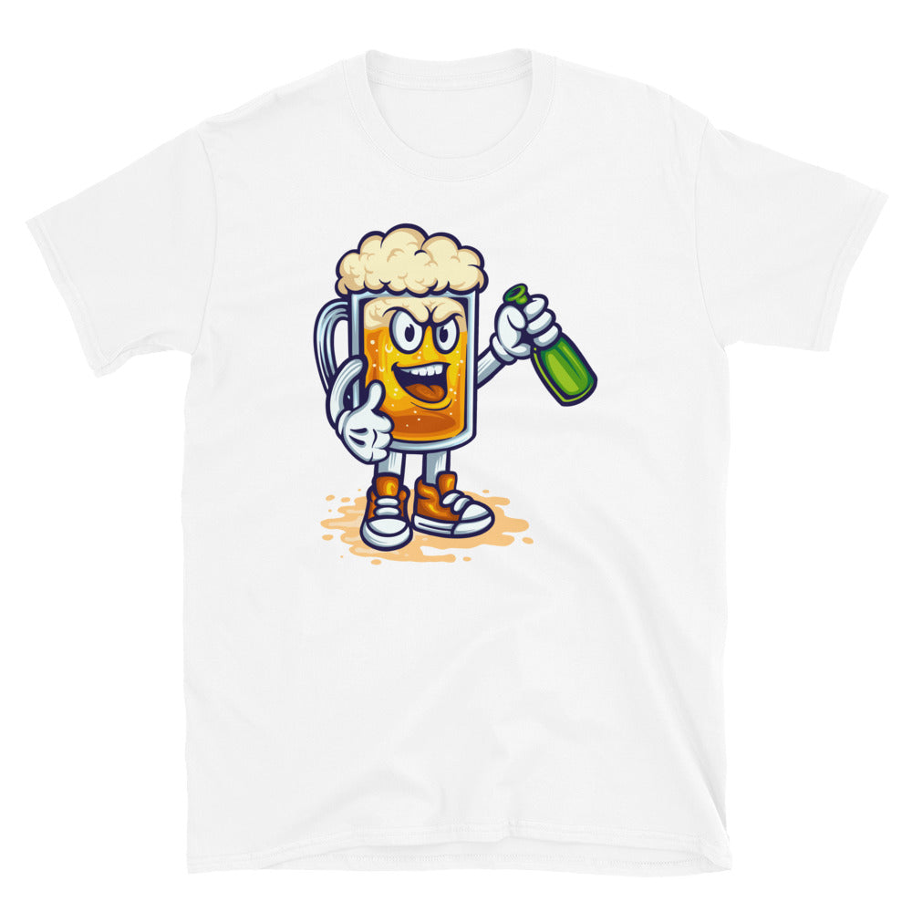 Lustiges Bierglas, Smile - Fit Unisex Softstyle T-Shirt