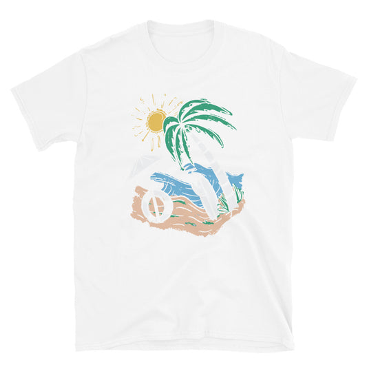 Camiseta de estilo suave unisex con ajuste de surf retro de verano