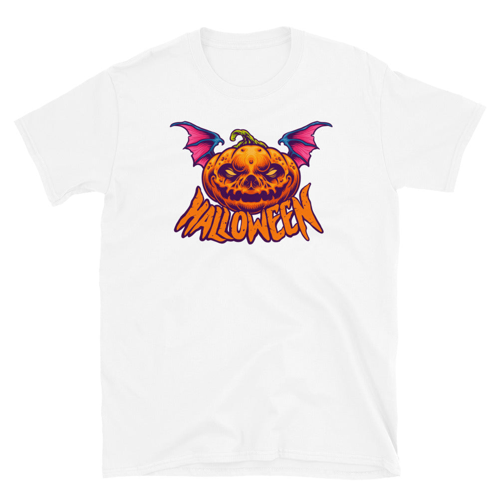 Halloween Pumpkin Head with Bat Wings