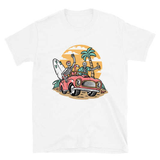 Skull Trip to the beach Fit Unisex Softstyle T-Shirt