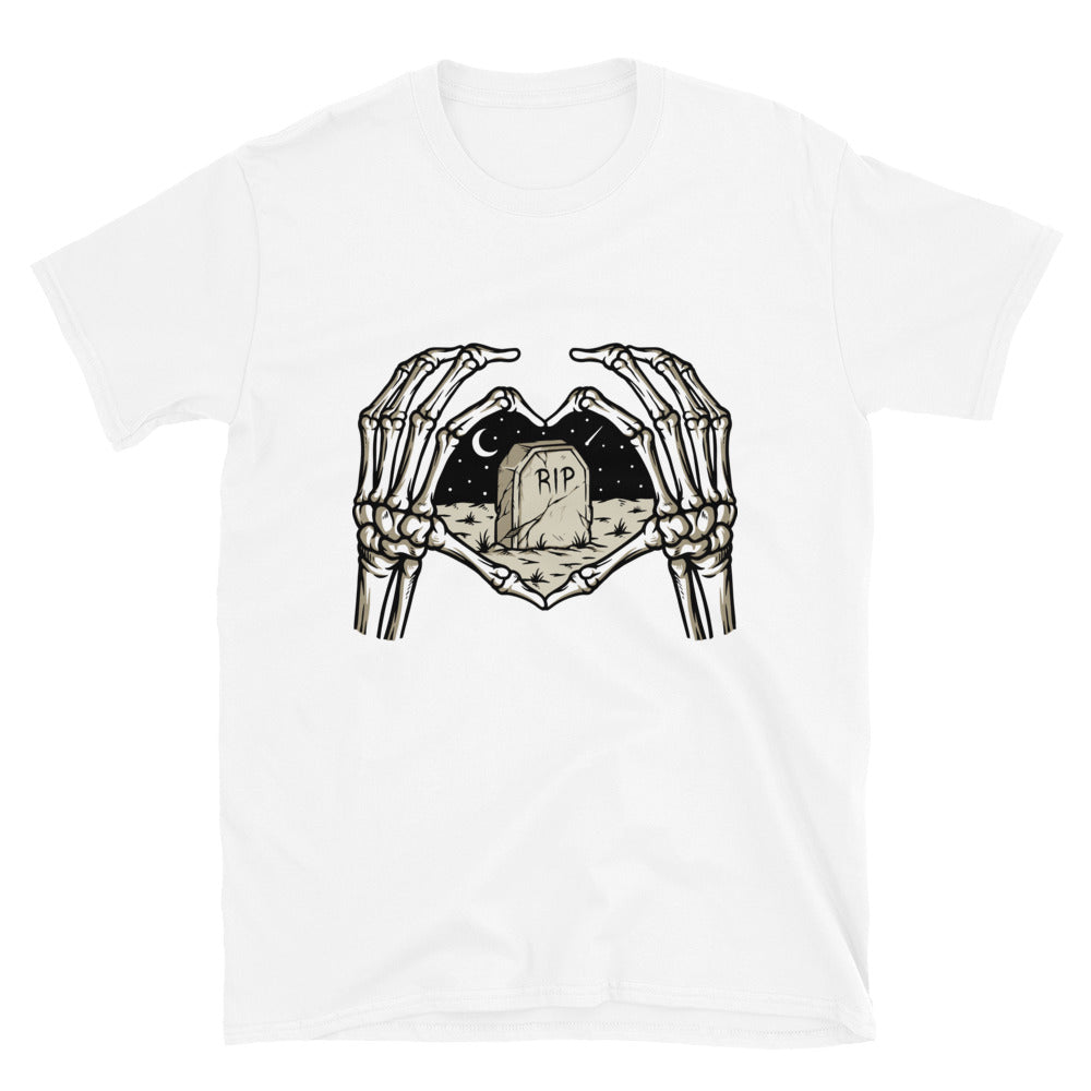 Totenkopf Hand Love Cemetery Fit Unisex Softstyle T-Shirt