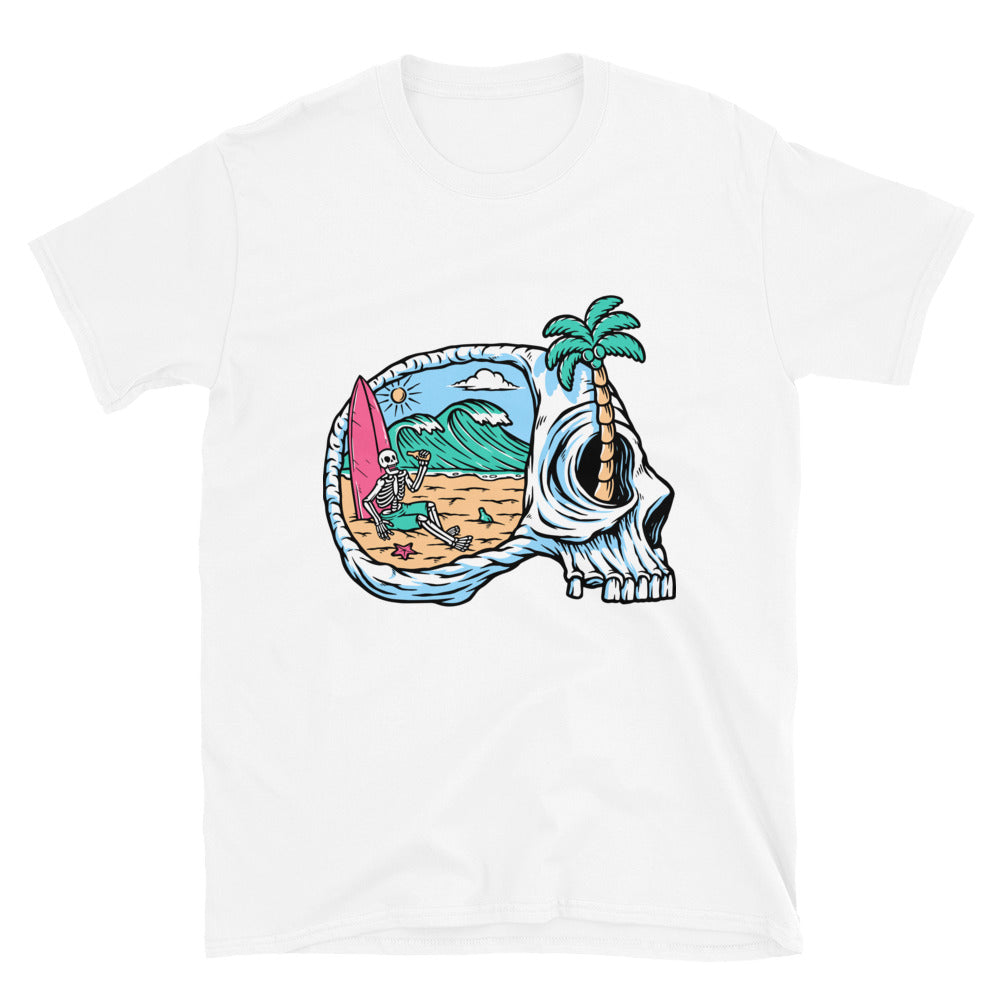 Relaja tu mente en la playa Fit Unisex Softstyle Camiseta