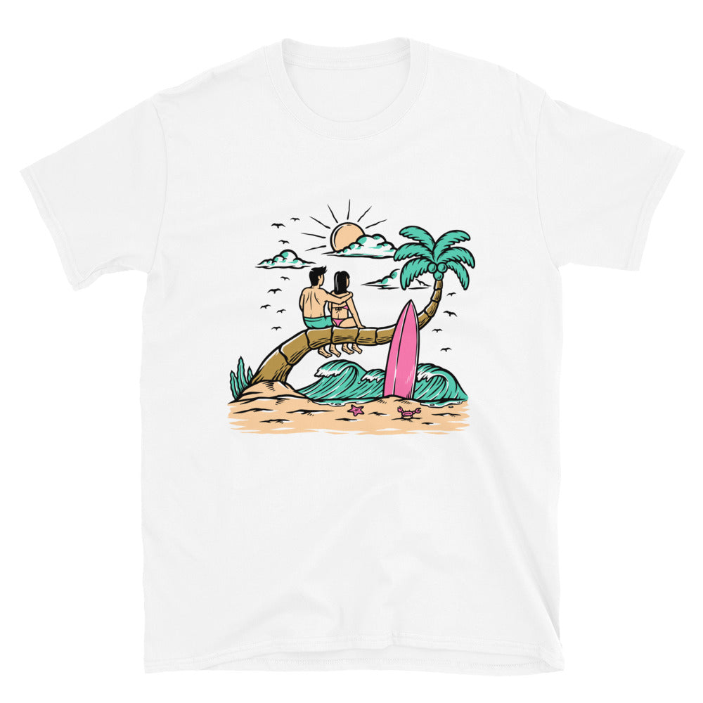 Romantic on the beach Fit Unisex Softstyle T-Shirt