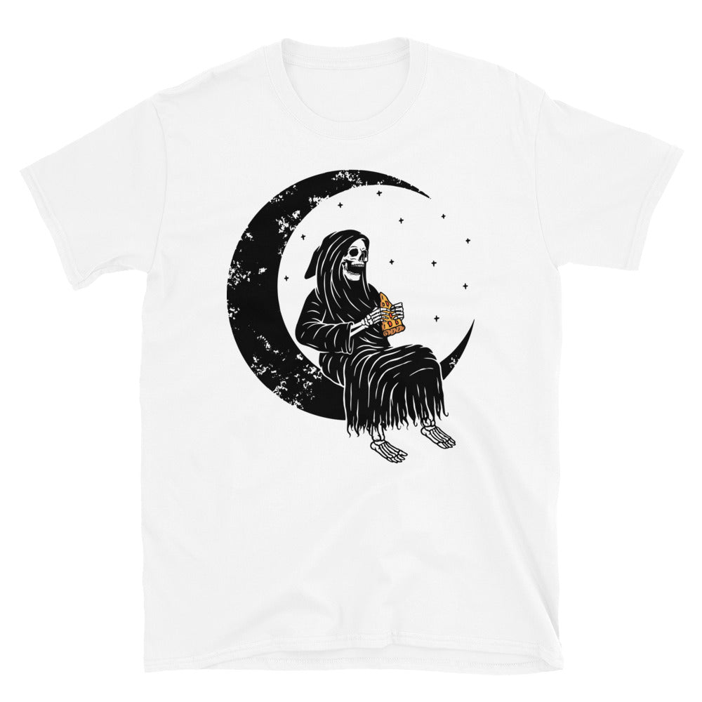 Calavera sombría en la luna Fit Camiseta unisex Softstyle