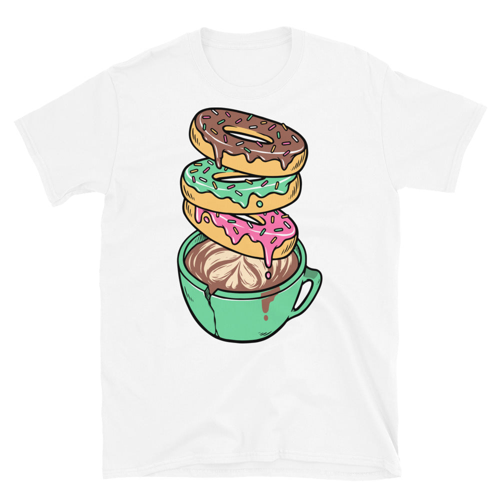 Donuts and Coffee - Fit Unisex Softstyle T-Shirt