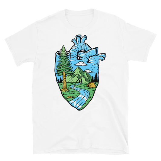 Naturaleza en mi corazón Fit Camiseta unisex Softstyle