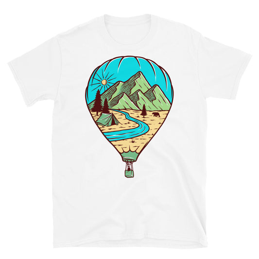 Air Balloon Traveling - Fit Unisex Softstyle T-Shirt