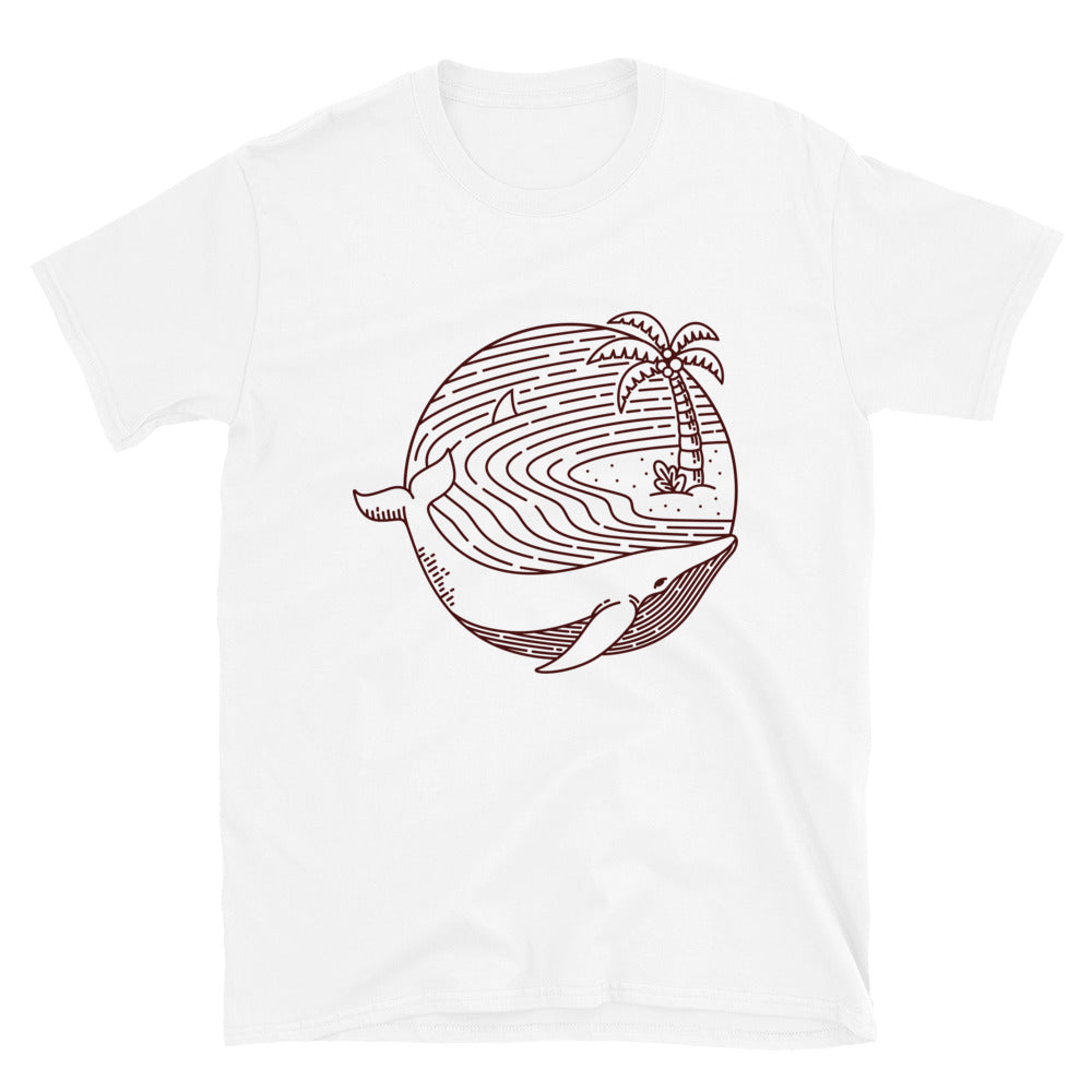 Whale and beach Fit Unisex Softstyle T-Shirt