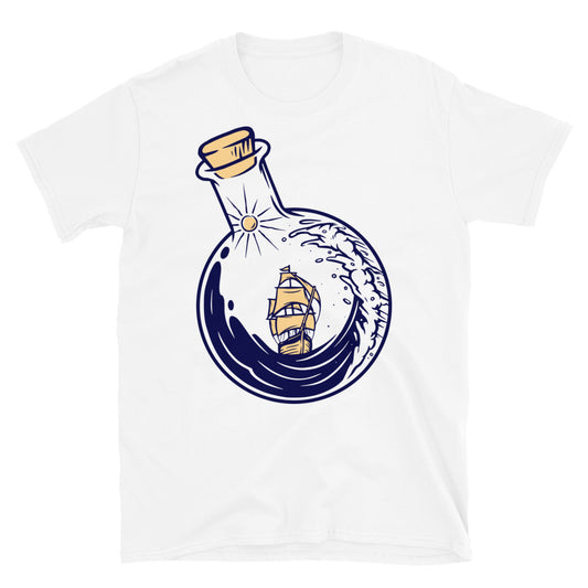 Barco en una botella Fit Unisex Softstyle camiseta