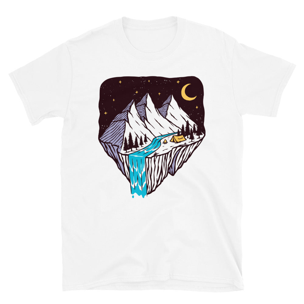 Paisaje nocturno de montaña Fit Unisex Softstyle Camiseta