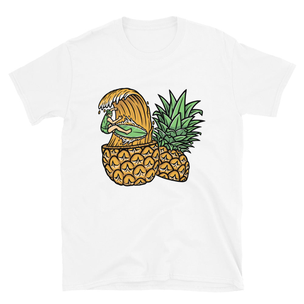 Surfeando en piña Fit Unisex Softstyle Camiseta