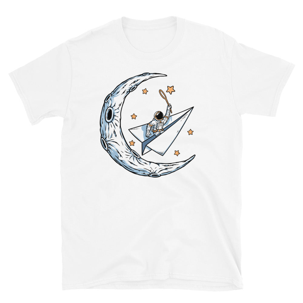 Astronaut Catching Stars on the Moon - Fit Unisex Softstyle T-Shirt