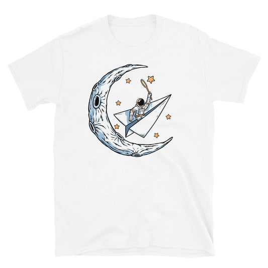 Astronaut Catching Stars on the Moon - Fit Unisex Softstyle T-Shirt