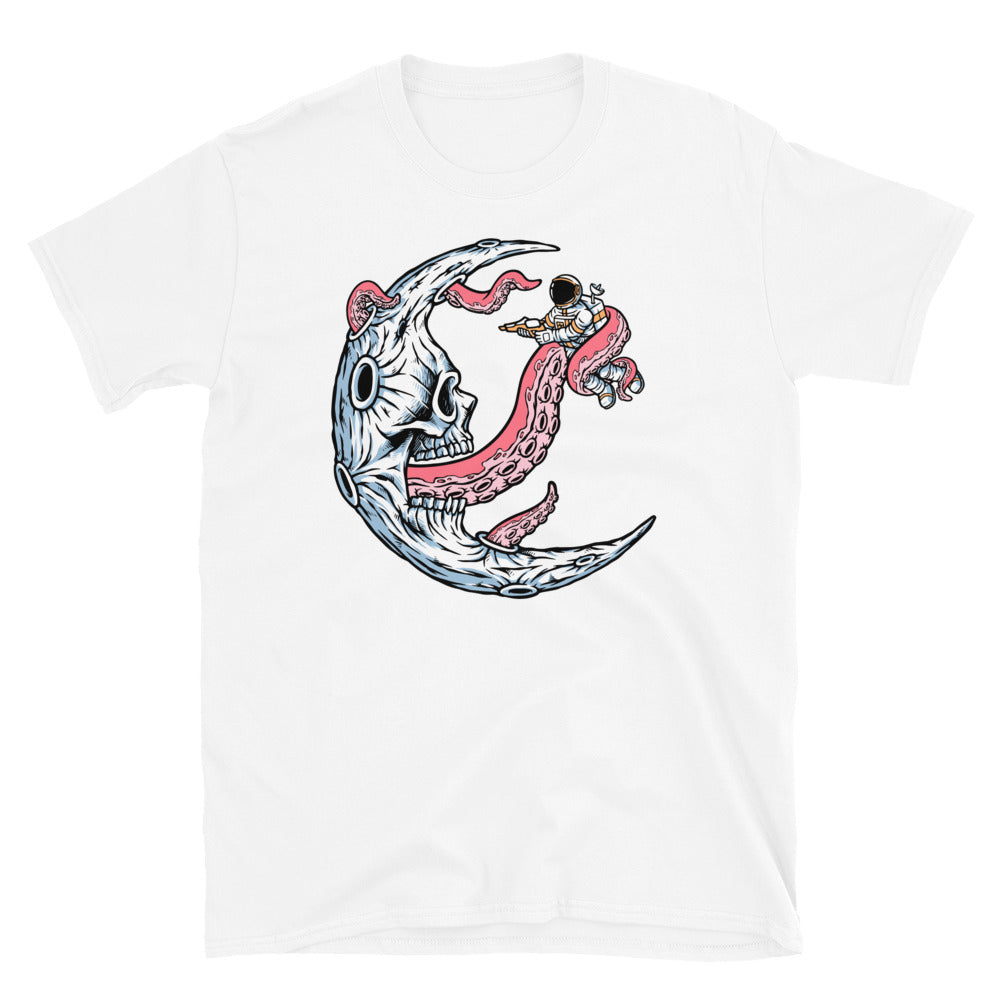 Astronaut Attacked by Moon monsters - Fit Unisex Softstyle T-Shirt