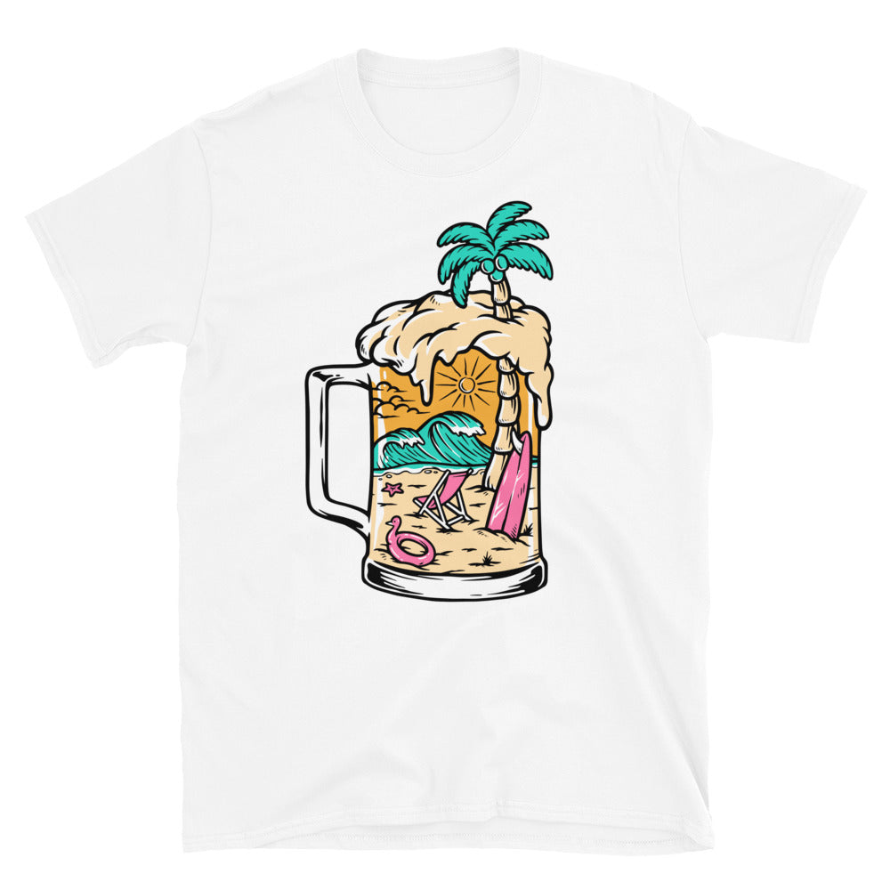 Beer and Beach - Fit Unisex Softstyle T-Shirt