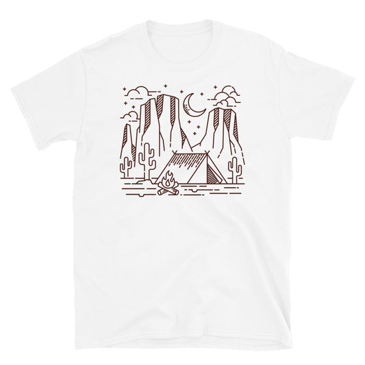 Camping in the Desert - Fit Unisex Softstyle T-Shirt