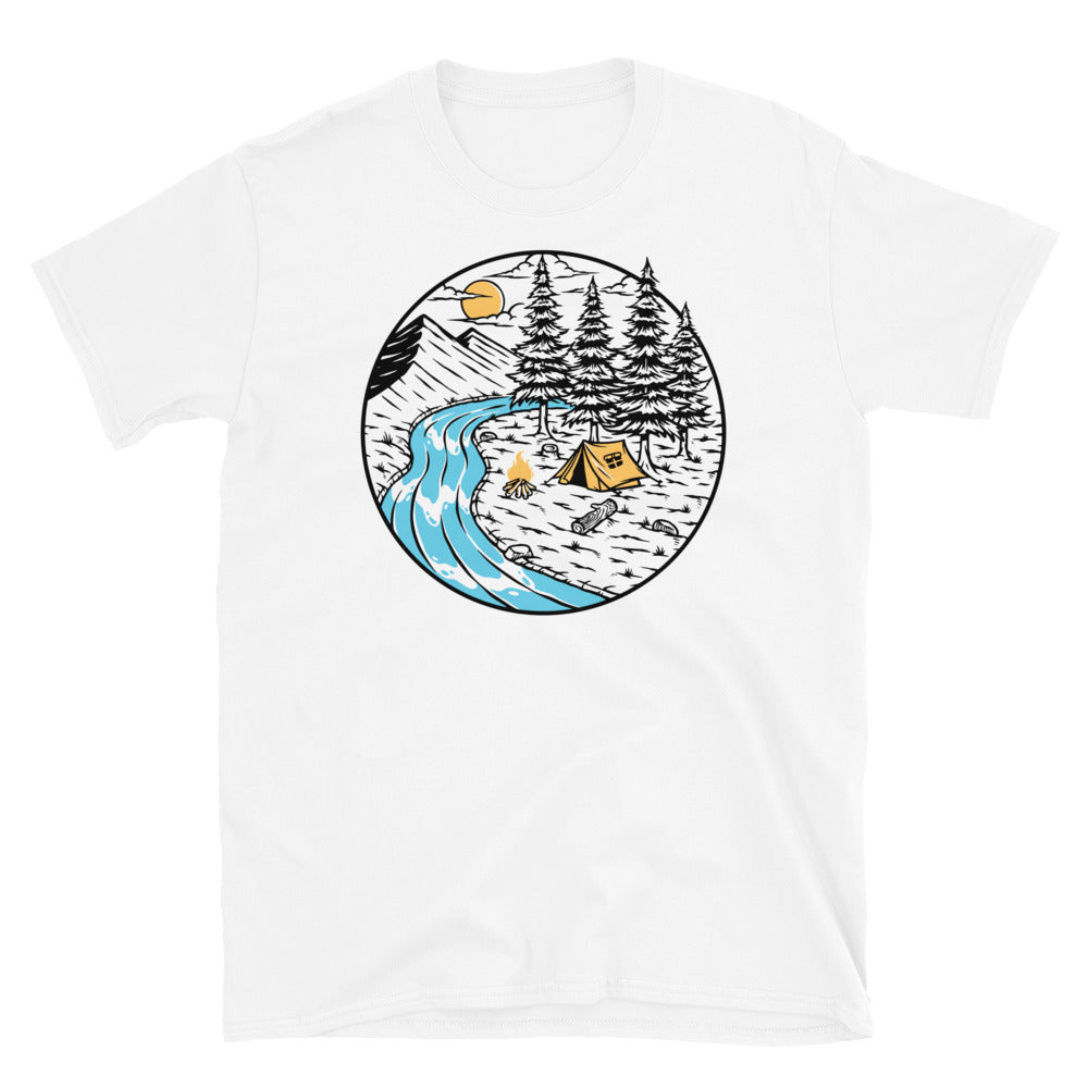 Camping in Nature - Fit Unisex Softstyle T-Shirt