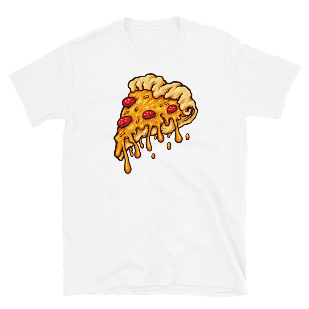 Flying Slice of Pizza with Melting Cheese - Fit Unisex Softstyle T-Shirt