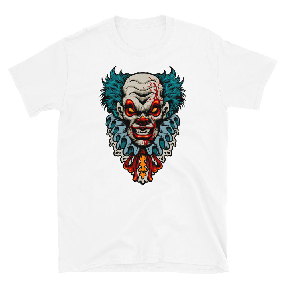 Evil Scary Clown Terror, Halloween - Fit Unisex Softstyle T-Shirt