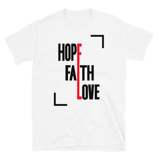 Hope Faith Love Fit Unisex Softstyle T-Shirt