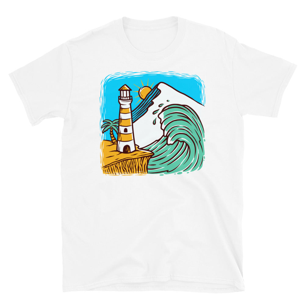 Faro y olas Fit Camiseta unisex Softstyle