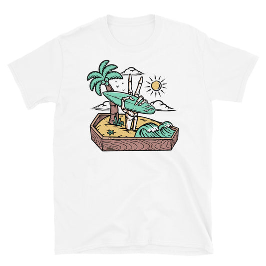 Make peace on the beach Fit Unisex Softstyle T-Shirt