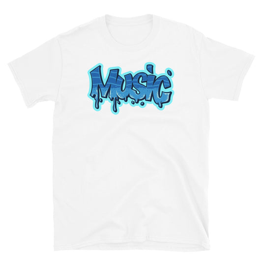 Musik Graffiti Charakter Stil Text Fit Unisex Softstyle T-Shirt