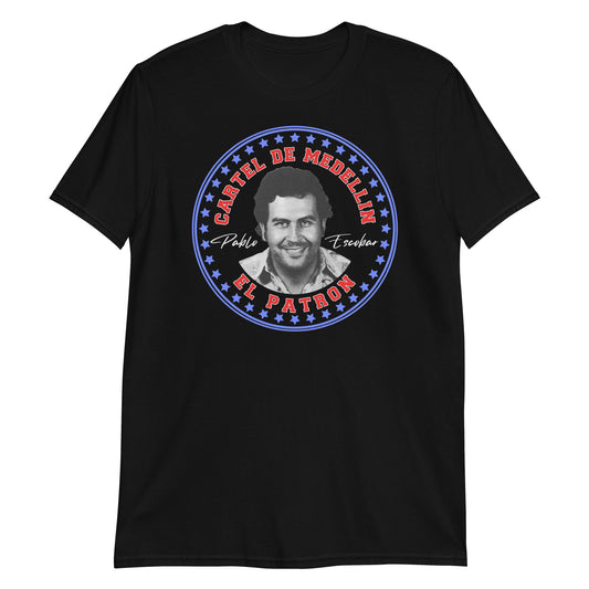 Pablo Escobar El Patron , Cartel de Medellin Graphic Tee Shirt, Short-Sleeve Unisex T-Shirt