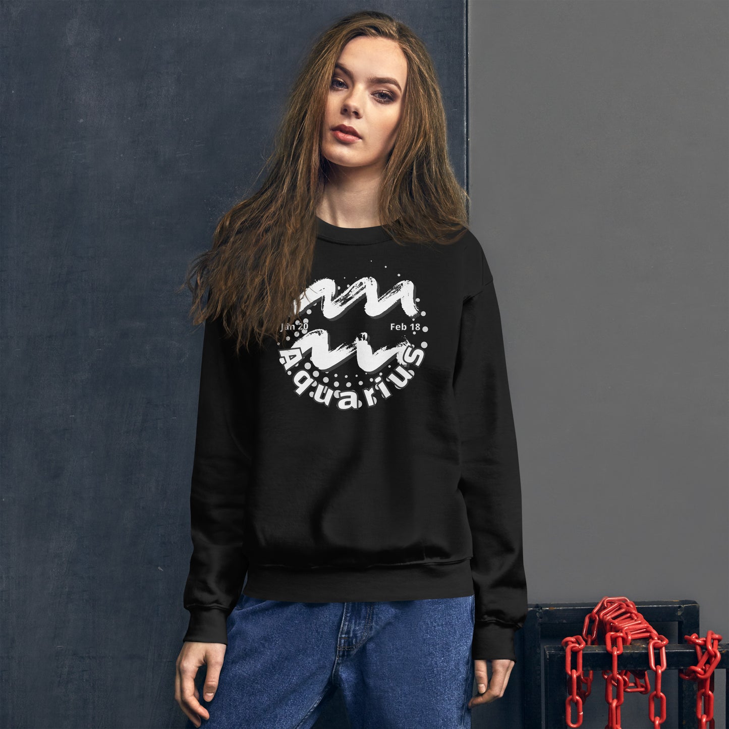 Aquarius Zodiac Sign Unisex Sweatshirt