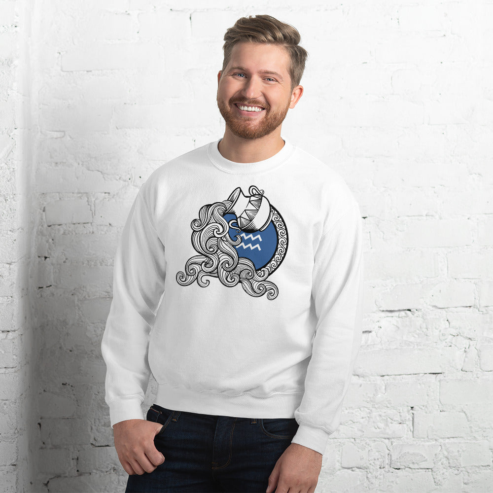 Aquarius Zodiac Sign Unisex Sweatshirt