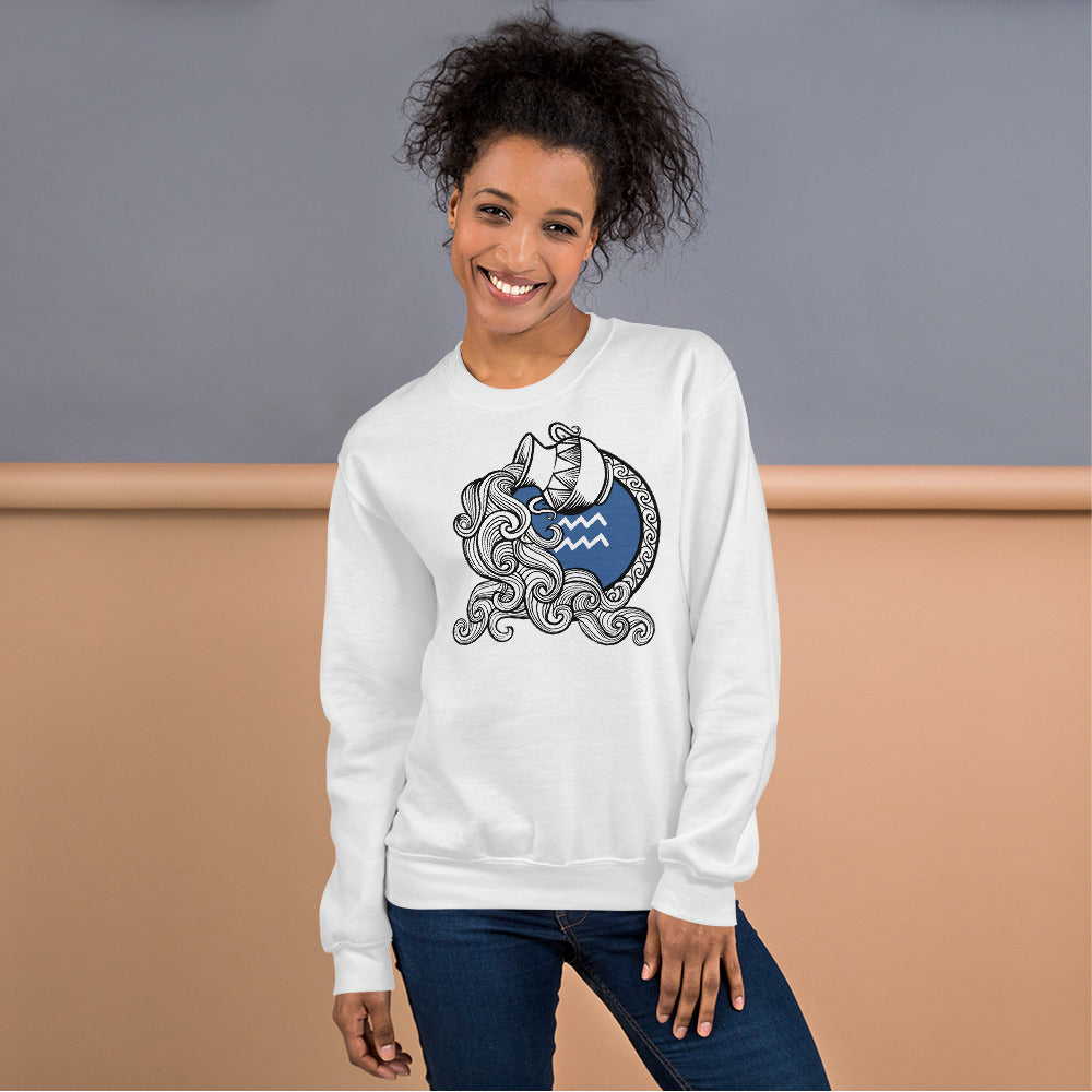 Aquarius Zodiac Sign Unisex Sweatshirt