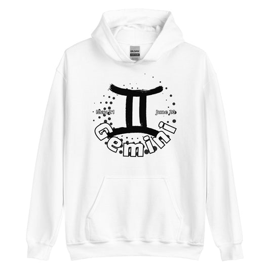 Sudadera con capucha unisex con signo del zodiaco Géminis